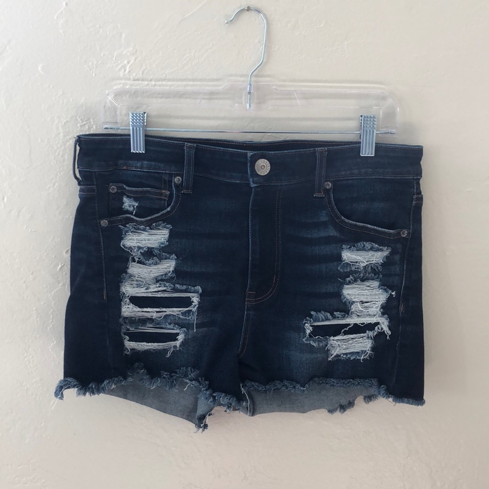 American eagle distressed denim shorts